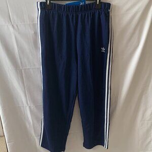 ADIDAS ORIGINALS 3-Stripes Open Hem Joggers in Dark Blue Sz 10